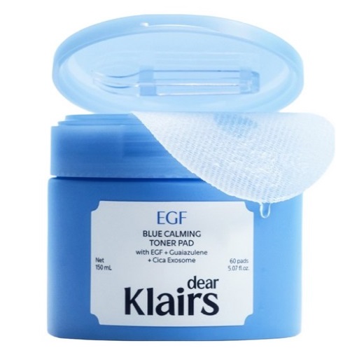 Dear, Klairs EGF Blue Calming Toner Pad 150ml, 60pads