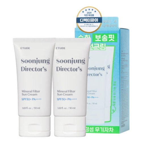 ETUDE Soonjung Director's Mineral Filter Sun Cream SPF50+ PA++++ 50ml+50ml