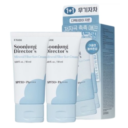 ETUDE Soonjung Director's Mineral Filter Sun Cream SPF50+ PA++++ 50ml+50ml (NEW)