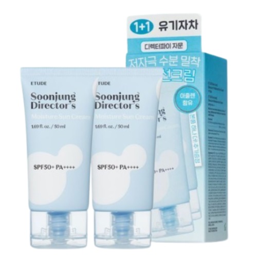 ETUDE Soonjung Director's Moisture Sun Cream SPF50+ PA++++ 50ml+50ml (NEW)