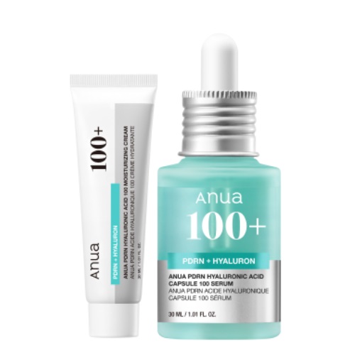 ANUA PDRN Hyaluronic Acid Capsule 100 Serum 30ml Set (+Cream 30ml)