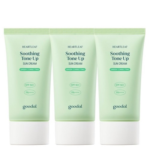 GOODAL Heartleaf Soothing Tone Up Sun Cream SPF50+PA++++50ml *3EA