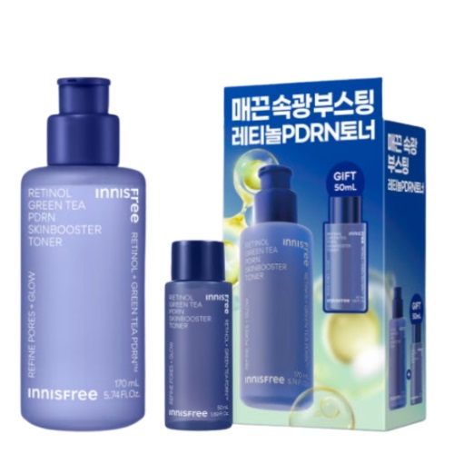 INNISFREE Retinol Green Tea PDRN SkinBooster Toner 170ml+50ml set