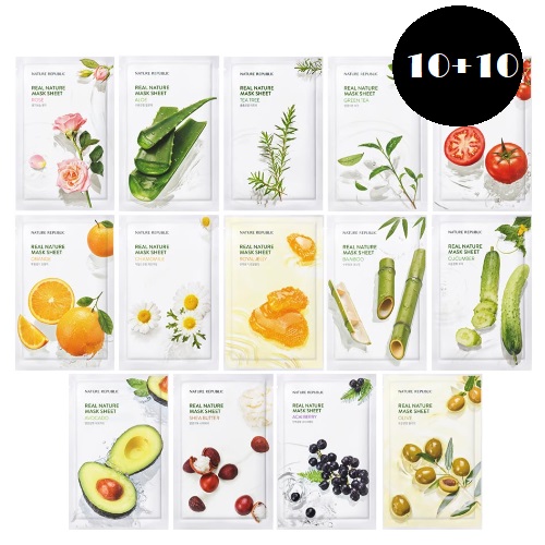 Nature Republic Real Nature Mask sheet 20ml (10p+10p)