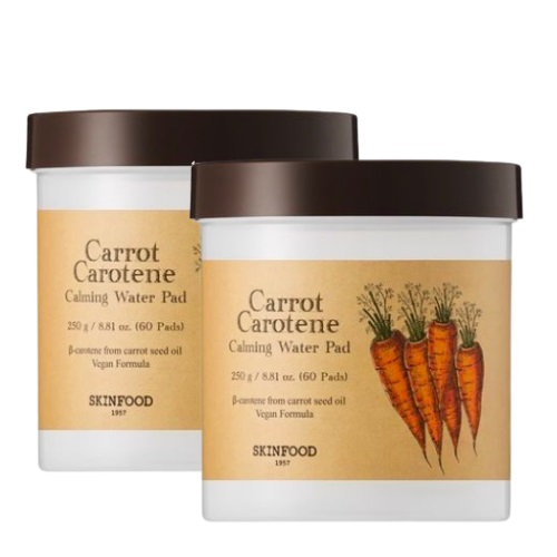 SKINFOOD Carrot Carotene Calming Water Pad 60pads/250g (1+1)