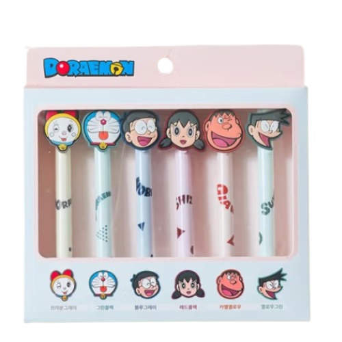 [DAISO] Doraemon Color Gel Pen Set 0.38mm x 6ea