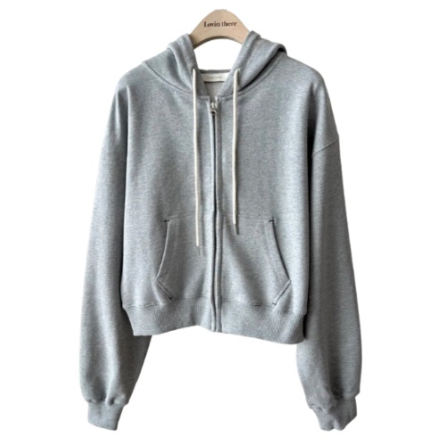 [W] Lovinthere hooded zip-up [Color: MELANGE]