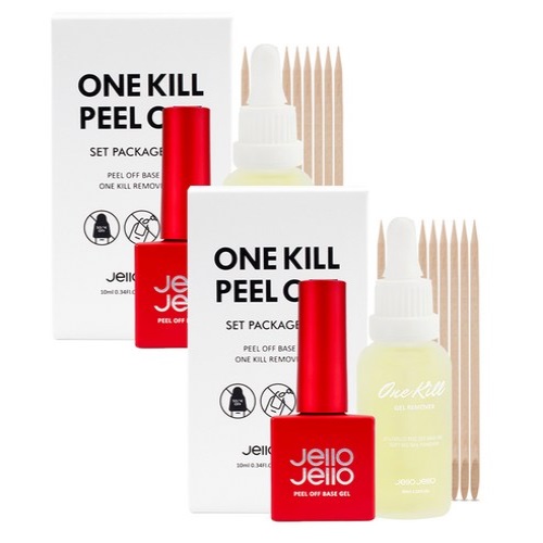 Jello Jello Peel Off Base Gel + One Kill Remover Set x 2set