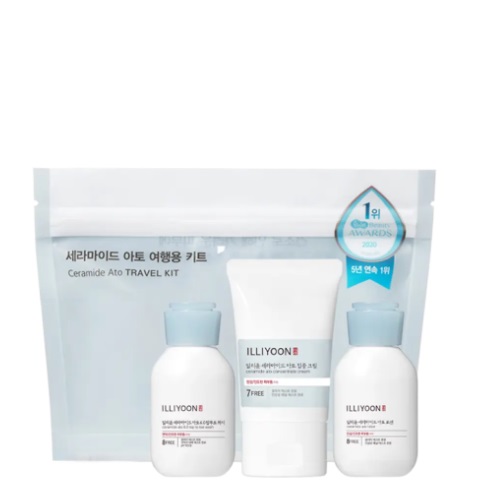 ILLIYOON Ceramide ato Travel Kit (Lotion50ml+Cream30ml+Wash 50ml)