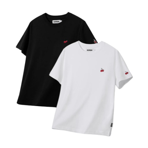 KIRSH Small Cherry Standard T-Shirt 2PACK [White/Black] #1