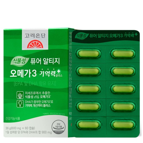 Korea Eundan Botanical Pure rTG Omega 3 Memory+ 60 Capsules