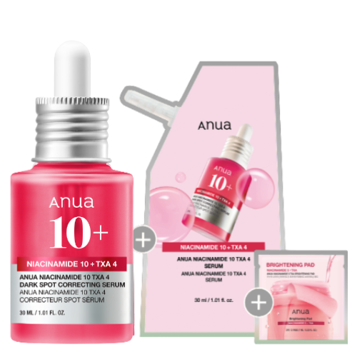 ANUA Niacinamide 10 TXA 4 Dark Spot Correcting Serum 30ml (+Refill 30ml + Pad 2ea)