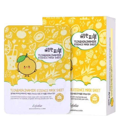 [TK Only] ESFOLIO Pure Skin Yuja & Niacinamide Essence Mask Sheet (10sheets)