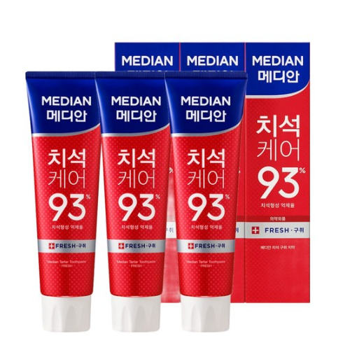 MEDIAN Tartar Care Toothpaste Max Fresh 120g x 3ea