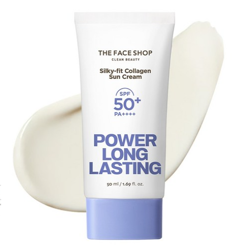 THE FACE SHOP Power Long-Lasting Silky-fit Collagen Sun Cream SPF50+PA++++50mL