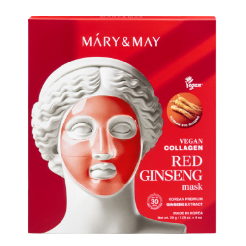 MARY&MAY Vegan Collagen Red Ginseng Mask 30g x 4ea