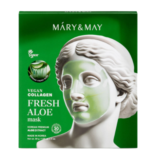 MARY&MAY Vegan Collagen Fresh Aloe Mask 30g x 4ea