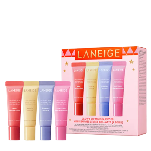 LANEIGE Glowy Lip Minis [4 pieces] Holiday Collection