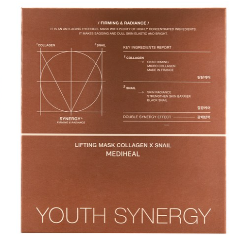 MEDIHEAL Youth Synergy Lifting Mask [Collagen x Snail] 36g x 5sheets