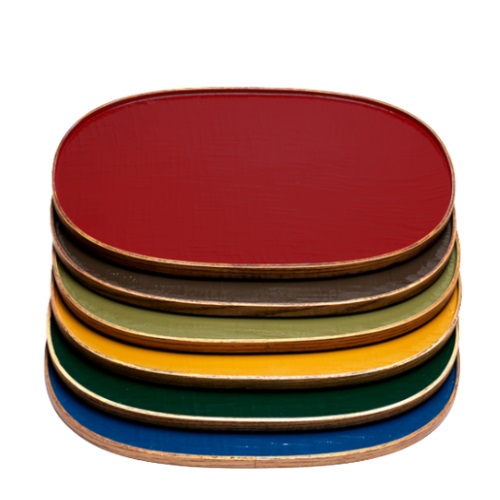 PRINT BAKERY Huh Myoung Wood Oval Tray M [color Red]