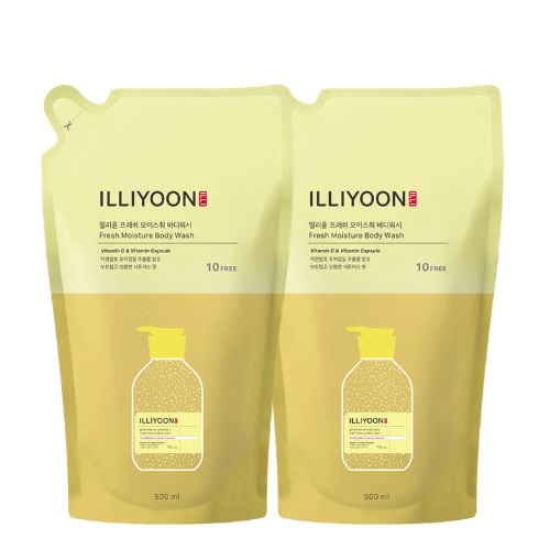 ILLIYOON Fresh Moisture Body Wash 500ml Refill (1+1)