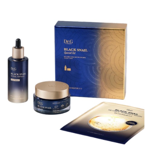 Dr.G Black Snail Retinol Ampoule 50ml+Cream50ml+mask sheet