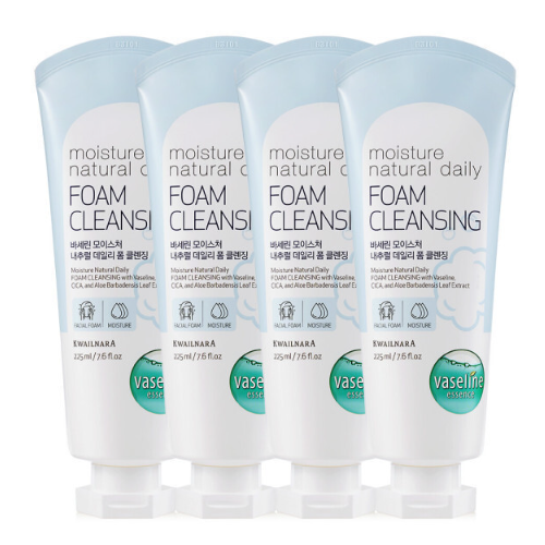 Vaseline Moisture Natural Daily Foam Cleansing 225ml x 4ea