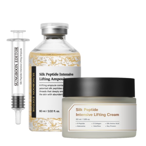 SungBoon Editor Silk Peptide Intensive Lifting Ampoule 60ml+Cream 50ml Set