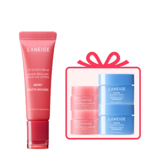 LANEIGE Lig Glowy Balm 10g (+lip sleeping mask 3g*2+Sleeping mask 15ml*2)