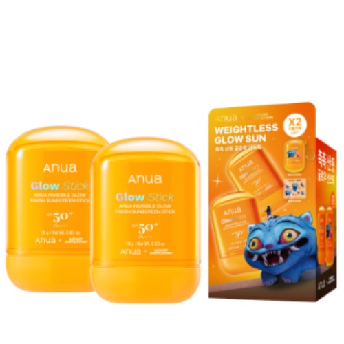 ANUA Invisible Glow finish Sunscreen Stick SPF50+PA++++18g*2ea Set 