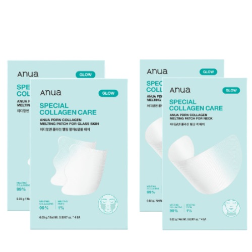 ANUA PDRN Collagen Melting Patch For Glass Skin 4pcs+for neck 4pcs