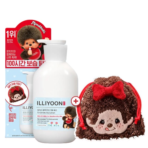 ILLIYOON Ceramide ato Loton 600ml Edition (+Monchichi pouch)