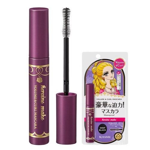 KISSME Heroine Make Volume & Curl Mascara EX 6g [Deep Black]