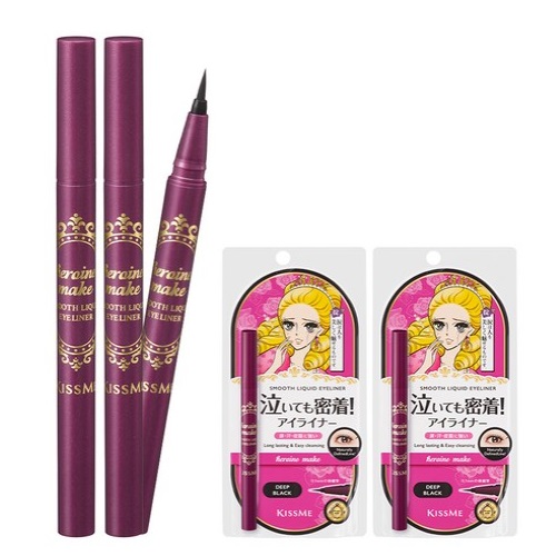 KISSME Sooth Liquid EyeLiner N 1+1 [01 Deep Black]