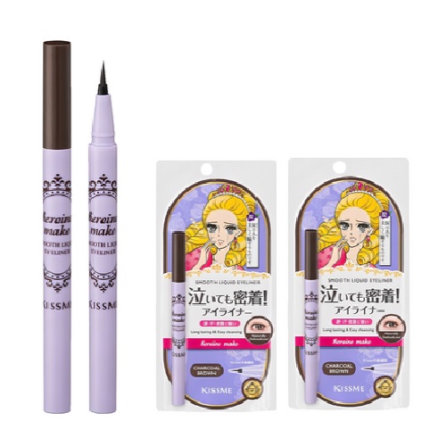 KISSME Sooth Liquid EyeLiner N 1+1 [03 Charcoal Brown]