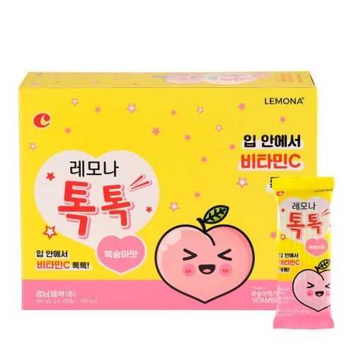 LEMONA Toktok Vitamin C Peach Flavour 2g x 100 sticks