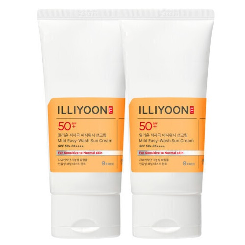 ILLIYOON Mild Easy-Wash Sun Creen SPF50+PA++++ 80ml x 2EA