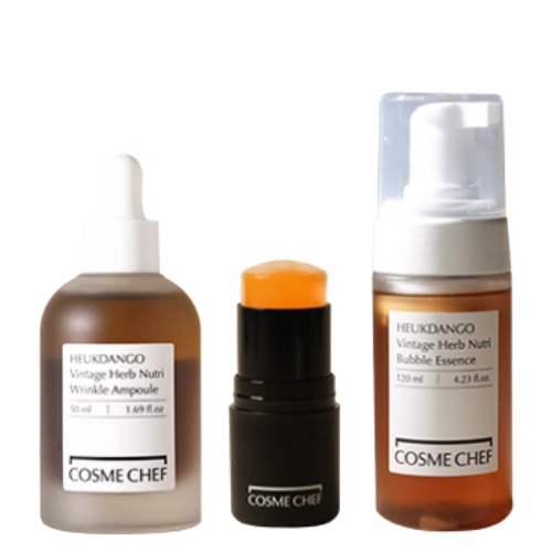 Cosme Chef HEUKDANGO Trio (ampoule50ml+balm5.6g+bubble essence 120ml)