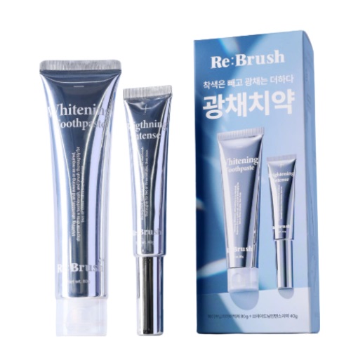 Rebrush Teeth Brightening 2P Kit (Whitening Toothpaste 80g+Brightening Intense 40g)