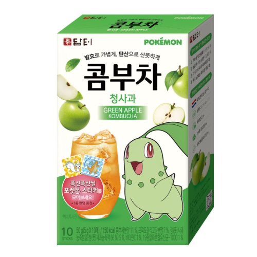 Damtuh Pokemon Kombucha Green Apple 5g x10sticks