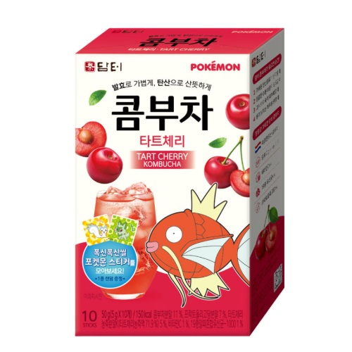 Damtuh Pokemon Kombucha Tart Cherry 5g x10sticks