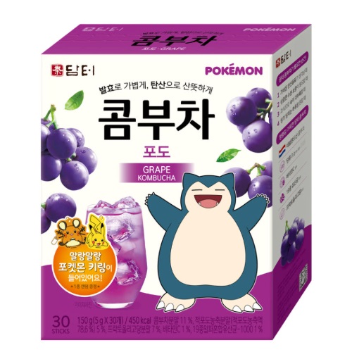 Damtuh Pokemon Kombucha Grape 5g x 30T