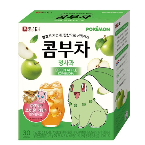 Damtuh Pokemon Kombucha Green Apple 5g x 30T