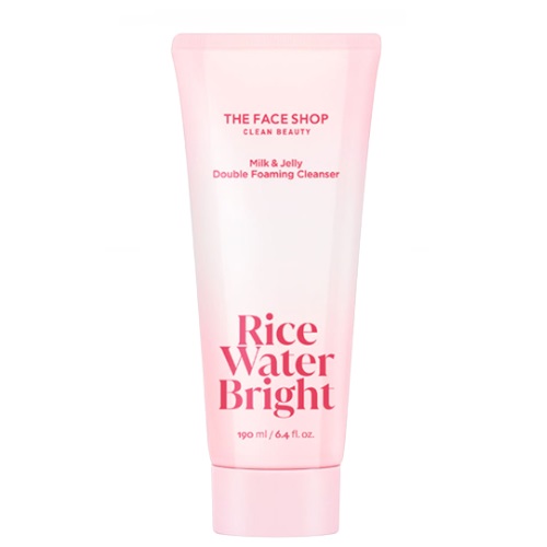 THE FACE SHOP Rice Water Bright Milk & Jelly Double Foaming Cleanser 190ml
