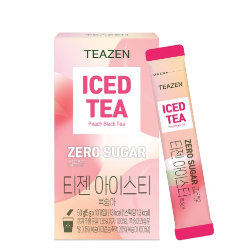 TEAZEN Zero Sugar Iced Tea Peach Black Tea 5g x 10sticks 