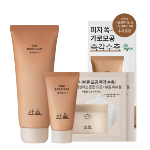 HANYUL Soft Chestnut Flawless Sebum Pore Clay Mask 100ml Set