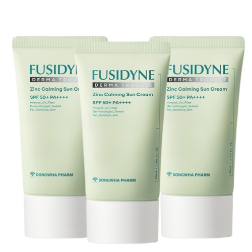 FUSIDYNE Derma Trouble Zinc Calming Sun Cream SPF50+ PA++++ 50ml x 3ea