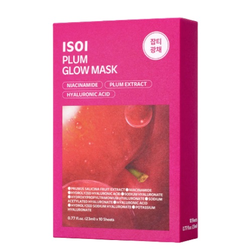 isoi Plum Glow Mask 23ml x 10pcs