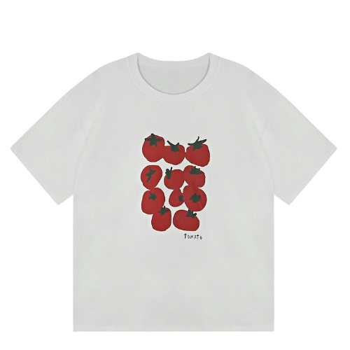 PUREDA Formo Tomato Short Sleeve T-shirt # Ivory
