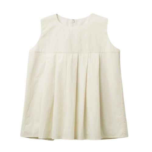 havehad Pleats Sleeveless Top (Ivory)